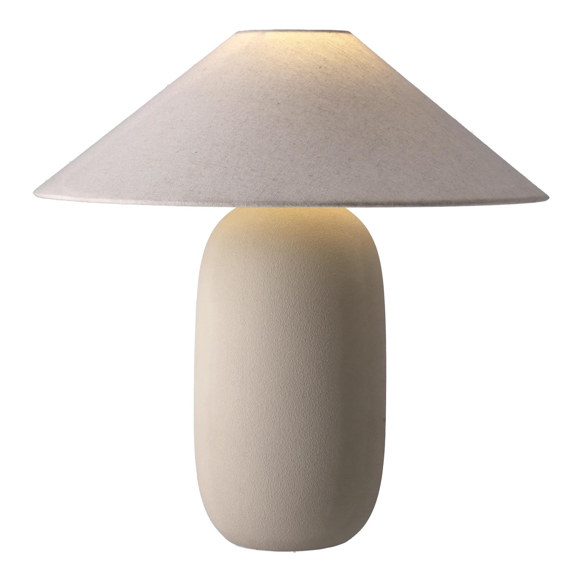 Boulder bordlampe 48 cm beige-nature,  Scandi Living
