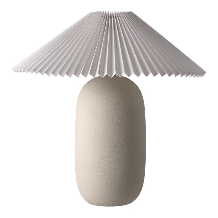 Boulder bordlampe 48 cm beige-pleated white - Lampefot  - Scandi Living