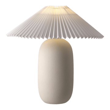 Boulder bordlampe 48 cm beige-pleated white - undefined - Scandi Living