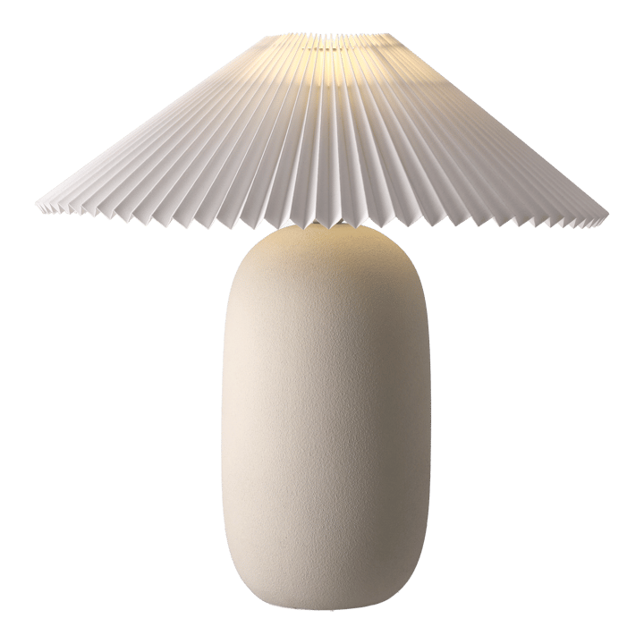 Boulder bordlampe 48 cm beige-pleated white Scandi Living
