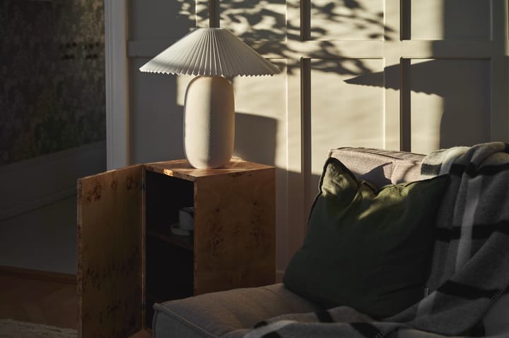 Boulder bordlampe 48 cm beige-pleated white Scandi Living