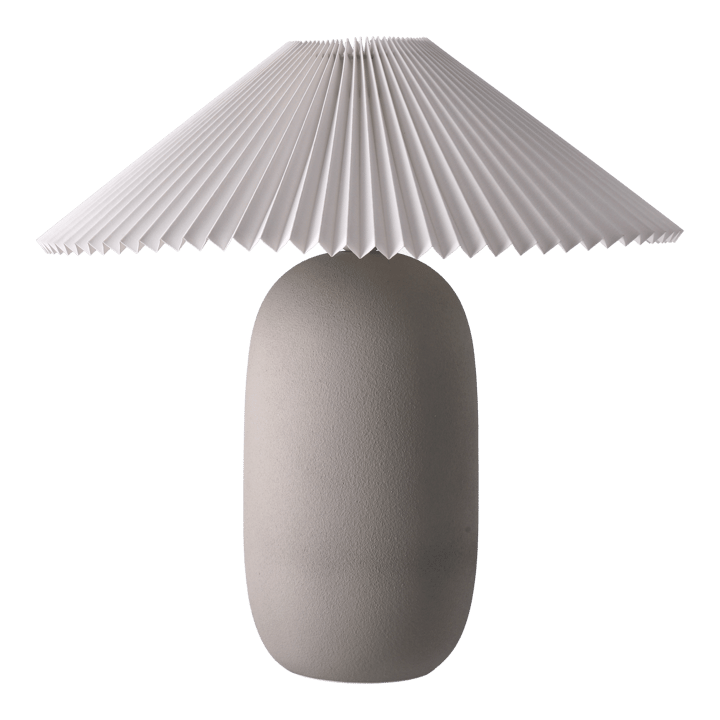 Boulder bordlampe 48 cm grey-pleated white - Lampefot  - Scandi Living