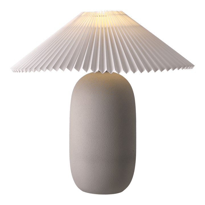 Boulder bordlampe 48 cm grey-pleated white - Lampefot  - Scandi Living
