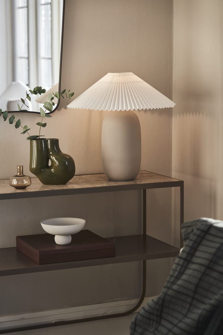 Boulder bordlampe 48 cm grey-pleated white Scandi Living