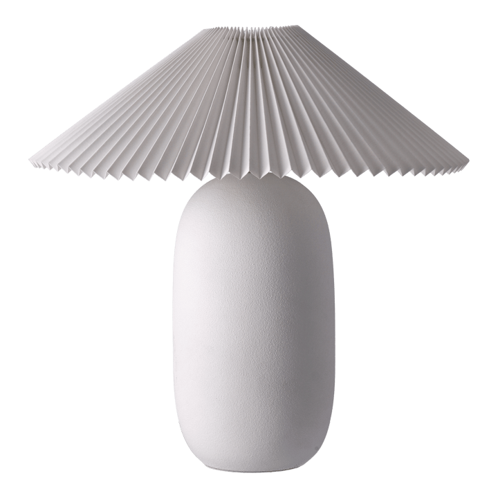 Boulder bordlampe 48 cm white-pleated white - Lampefot  - Scandi Living