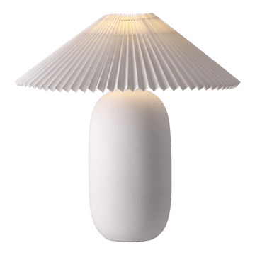 Boulder bordlampe 48 cm white-pleated white - Lampefot  - Scandi Living