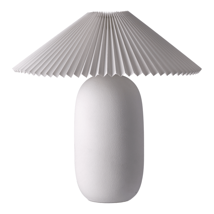 Boulder bordlampe 48 cm white-pleated white Scandi Living