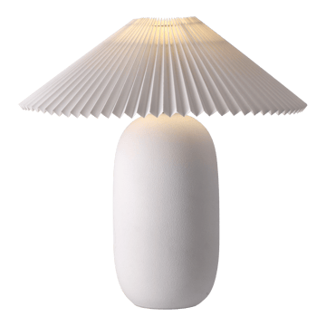 Boulder bordlampe 48 cm white-pleated white - undefined - Scandi Living