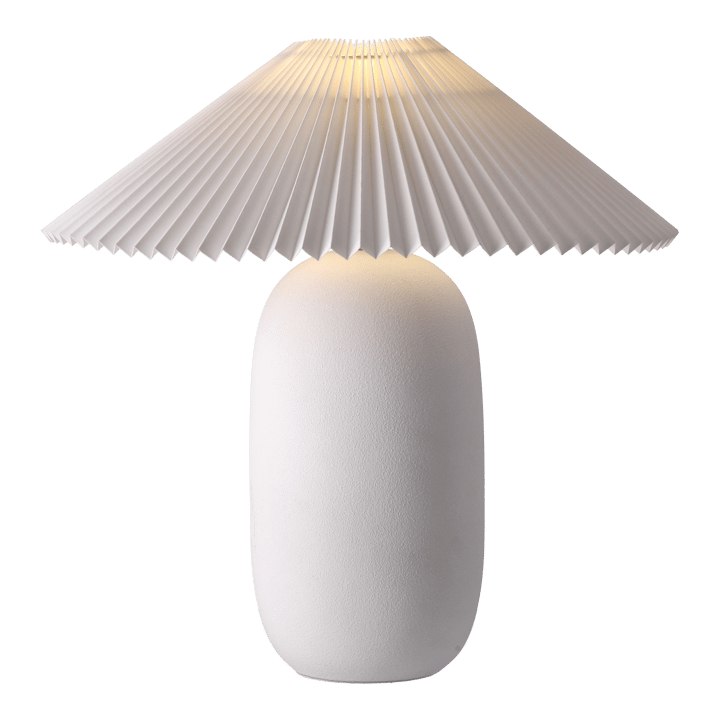 Boulder bordlampe 48 cm white-pleated white Scandi Living