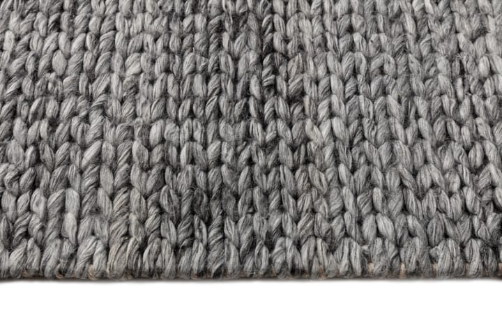 Braided ullteppe mørk grå - 200x300 cm - Scandi Living