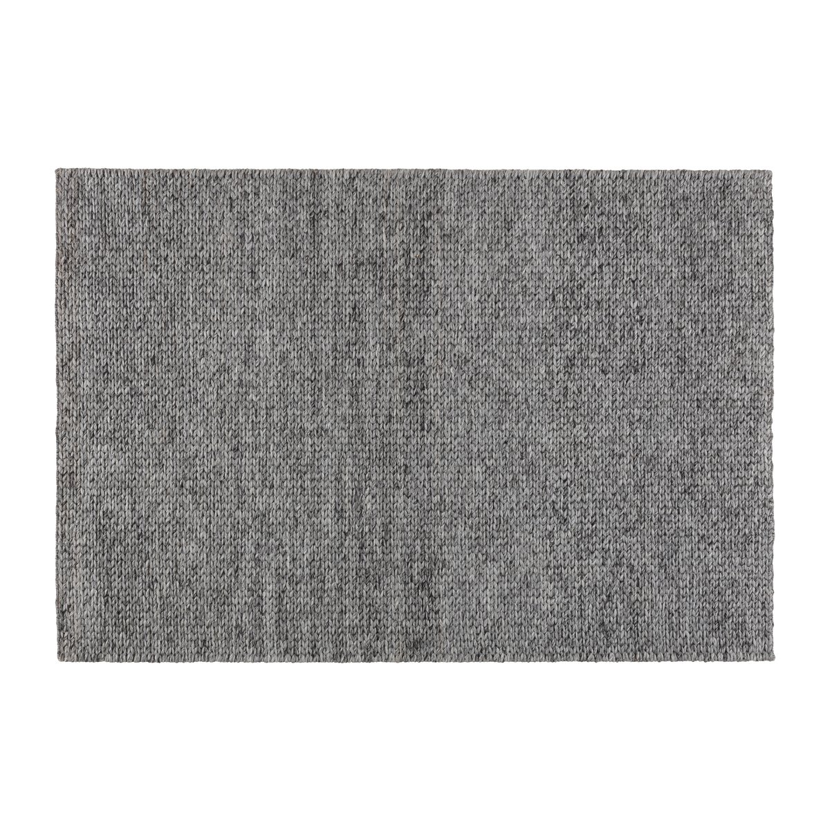 Bilde av Scandi Living Braided ullteppe mørk grå 200x300 cm