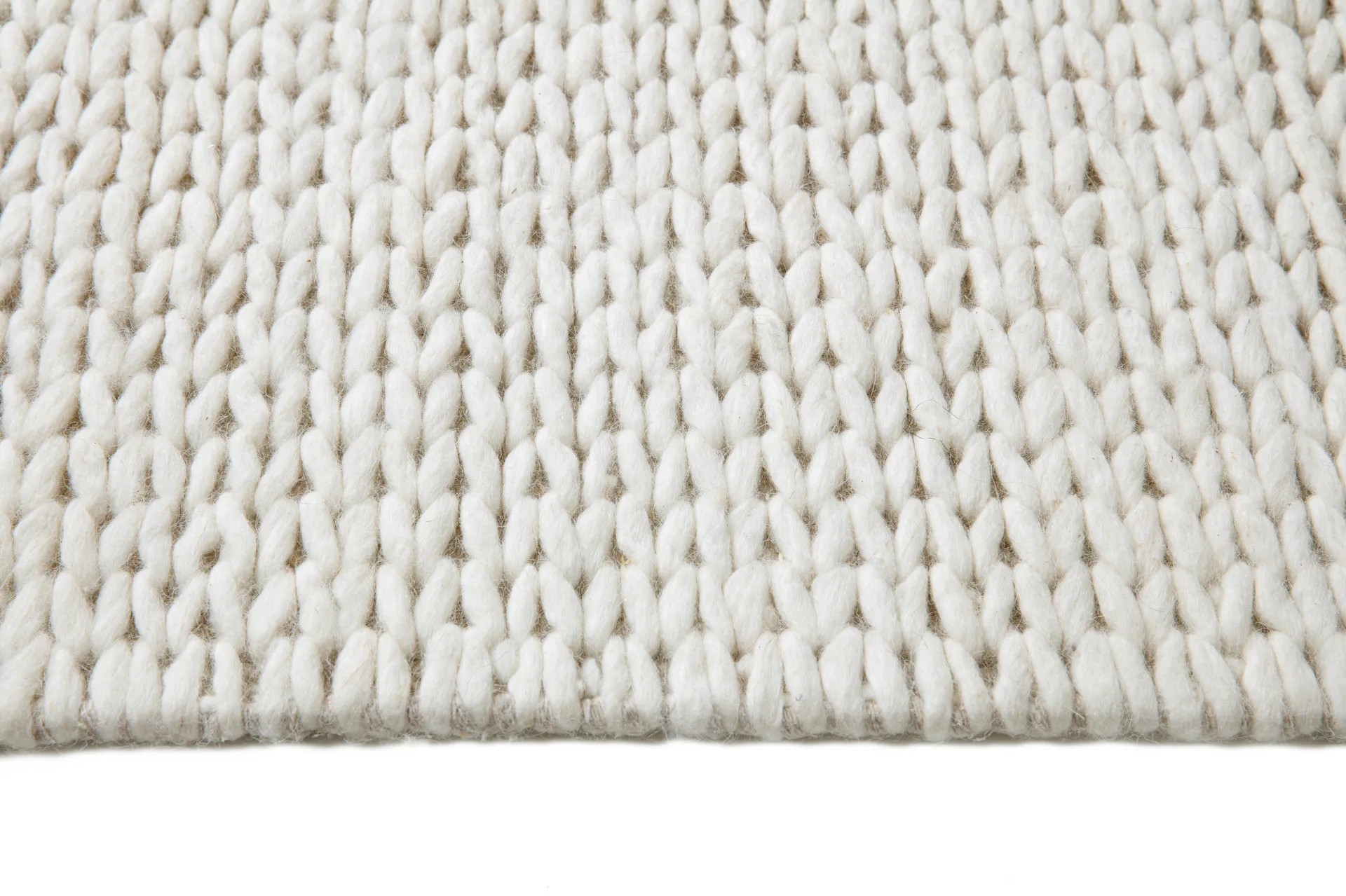 Braided ullteppe naturhvit, 200x300 cm Scandi Living