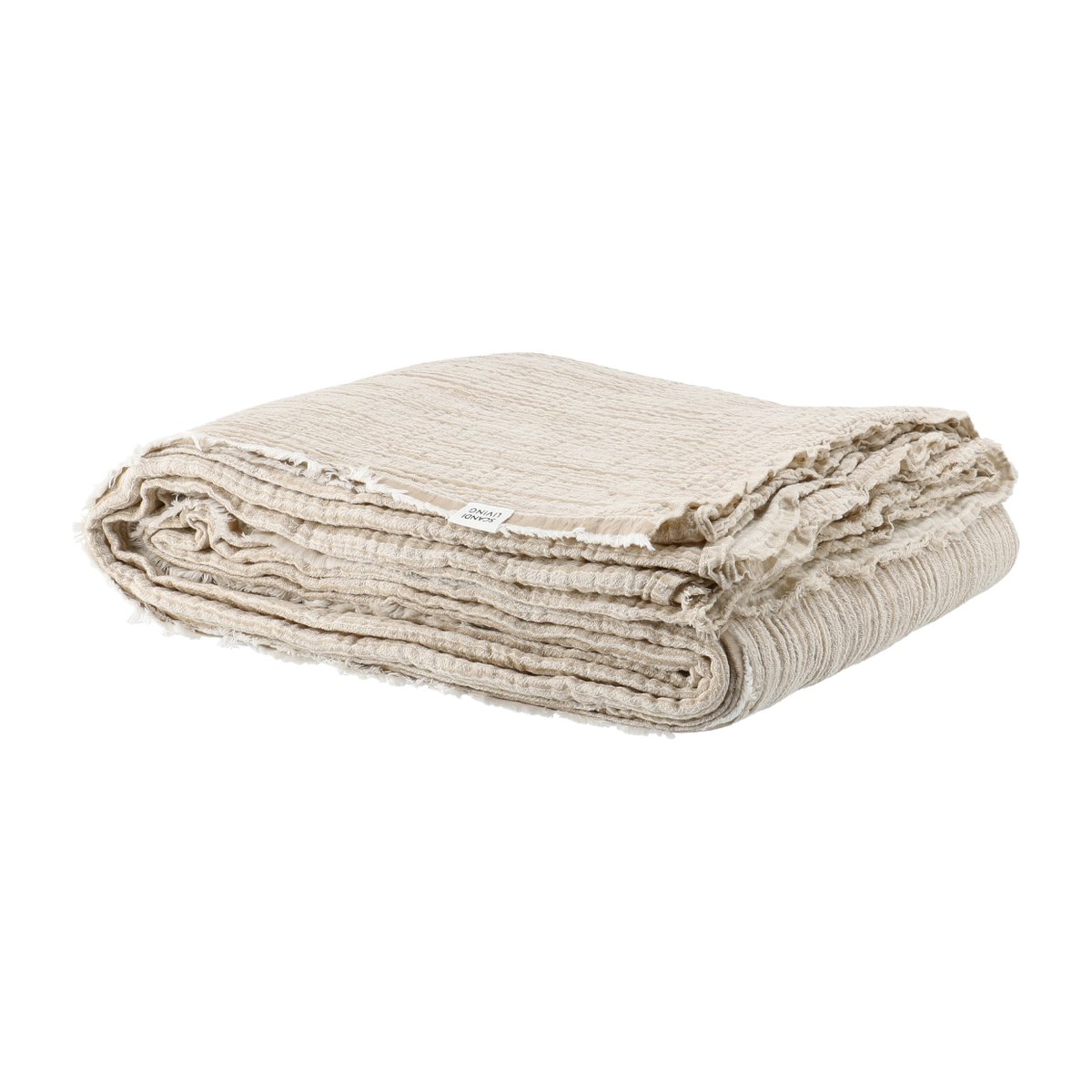 Bilde av Scandi Living Breeze sengeteppe 260 x 260 cm Beige