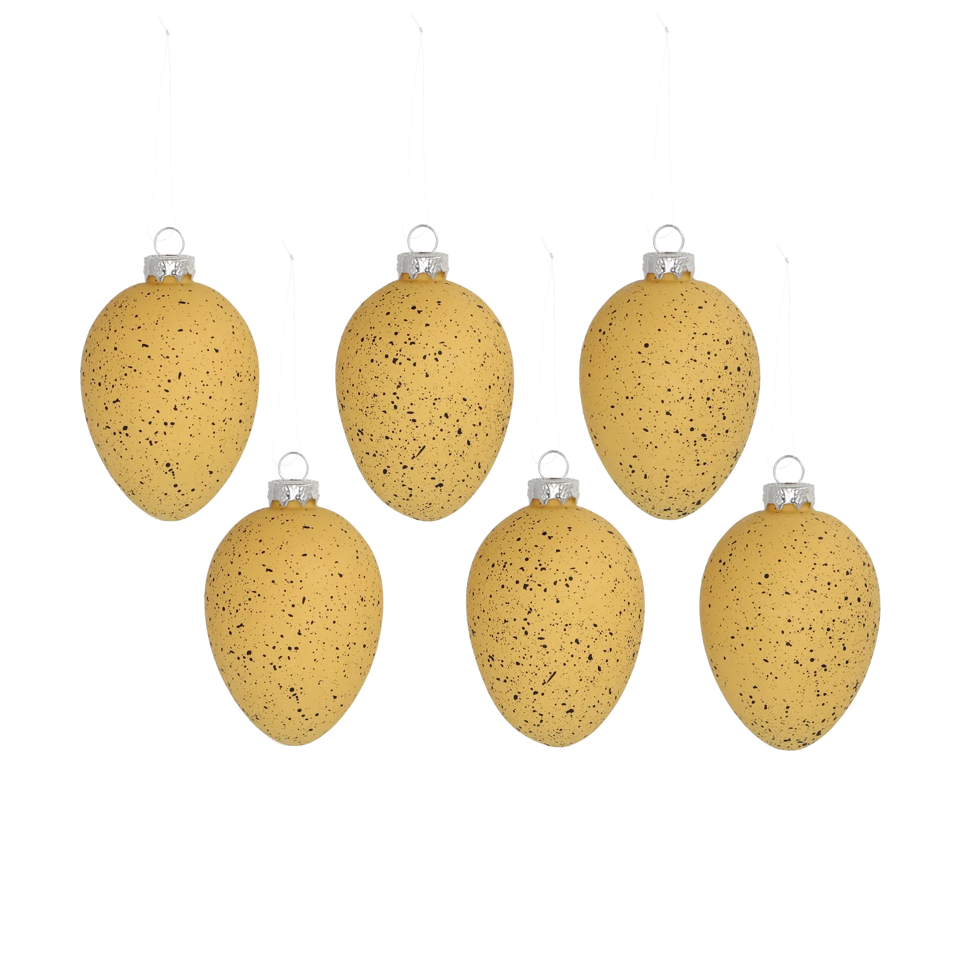 Brooding glassegg 8 cm 6-pk, Gul Scandi Living