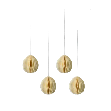 Brooding papiregg 7 cm 6-pk - Gul - Scandi Living