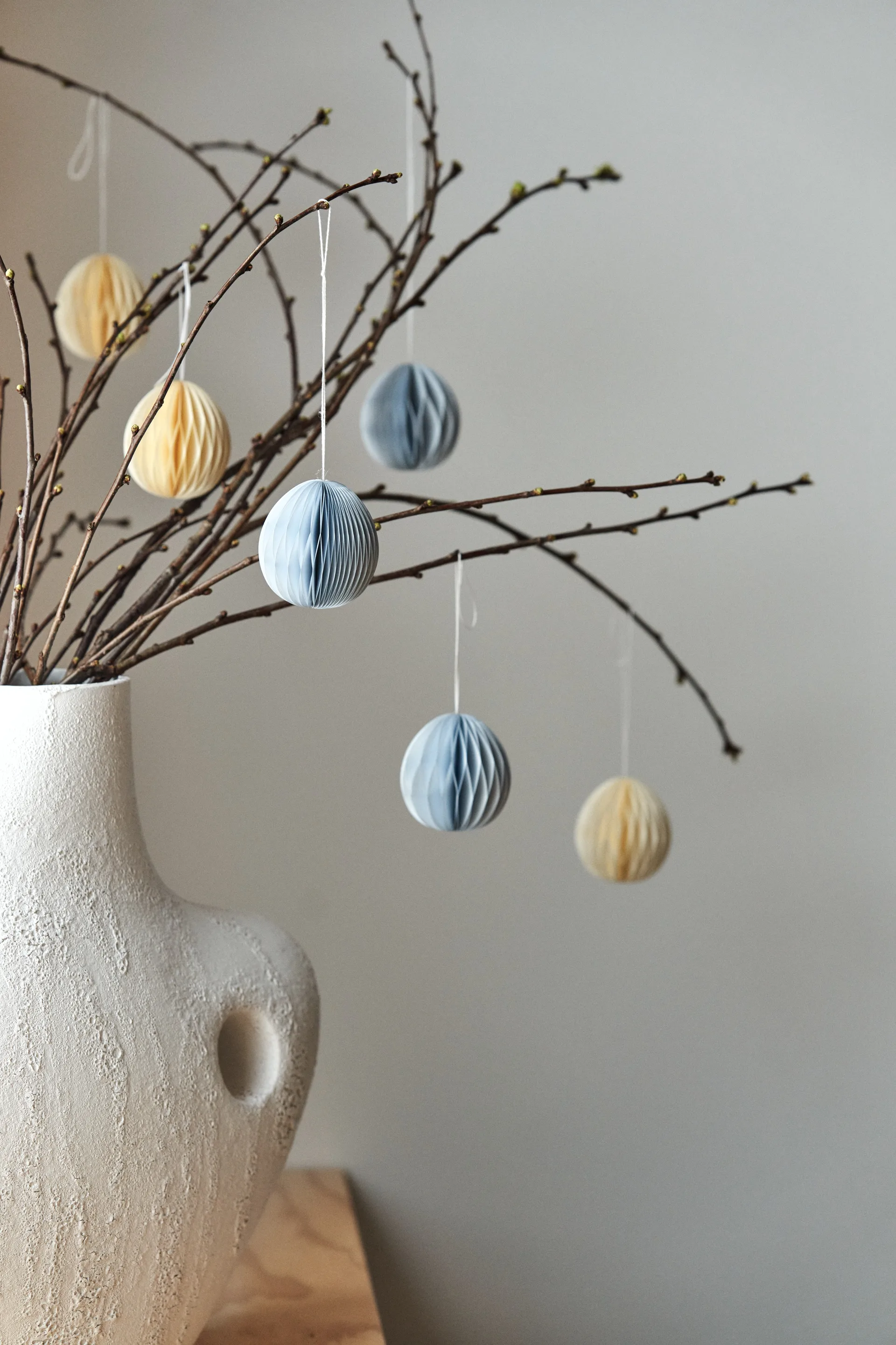 Brooding papiregg 7 cm 6-pk, Gul Scandi Living