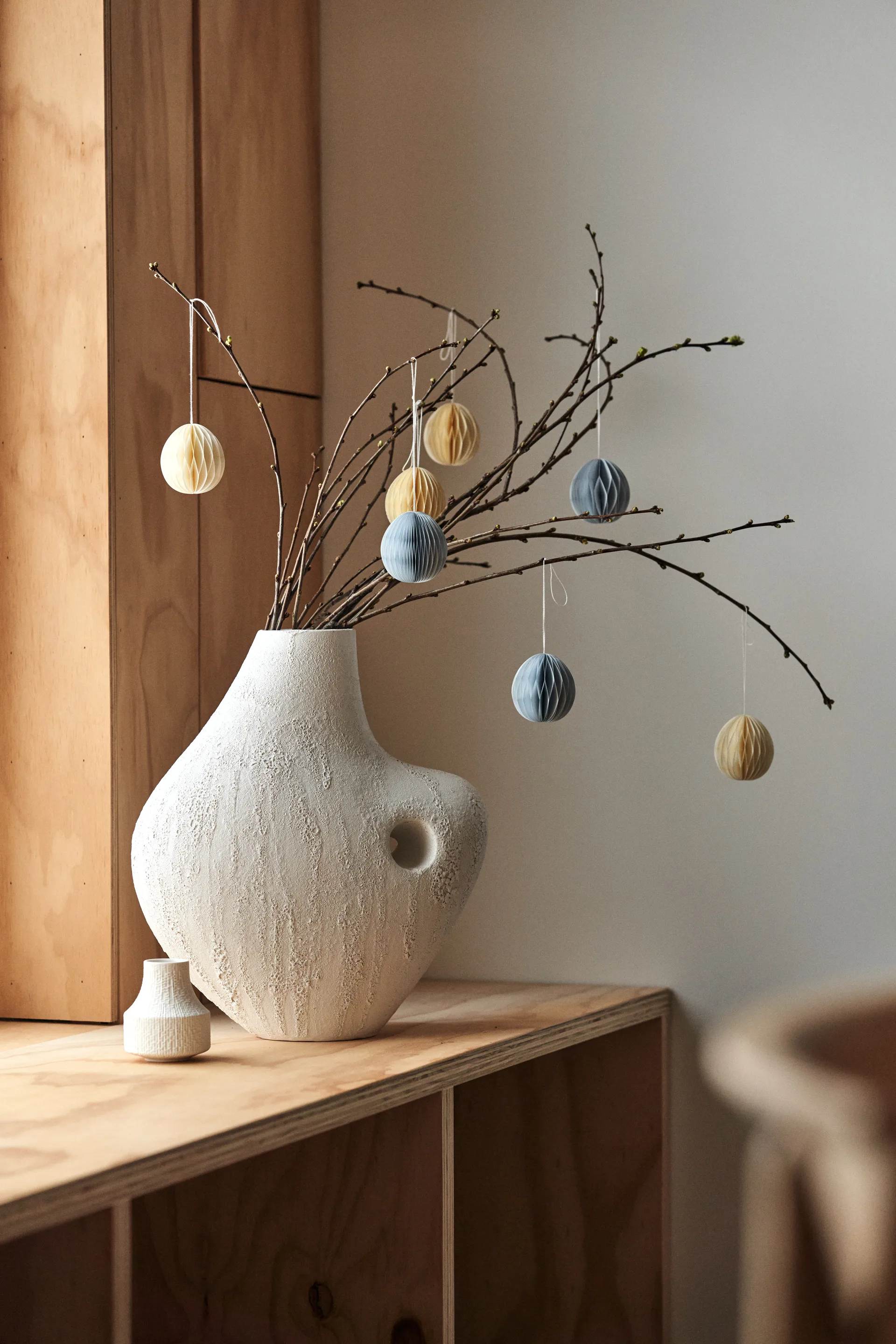 Brooding papiregg 7 cm 6-pk, Gul Scandi Living