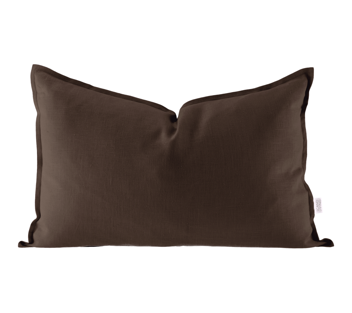 Bilde av Scandi Living Calm putetrekk lin 40 x 60 cm Chocolate Brown
