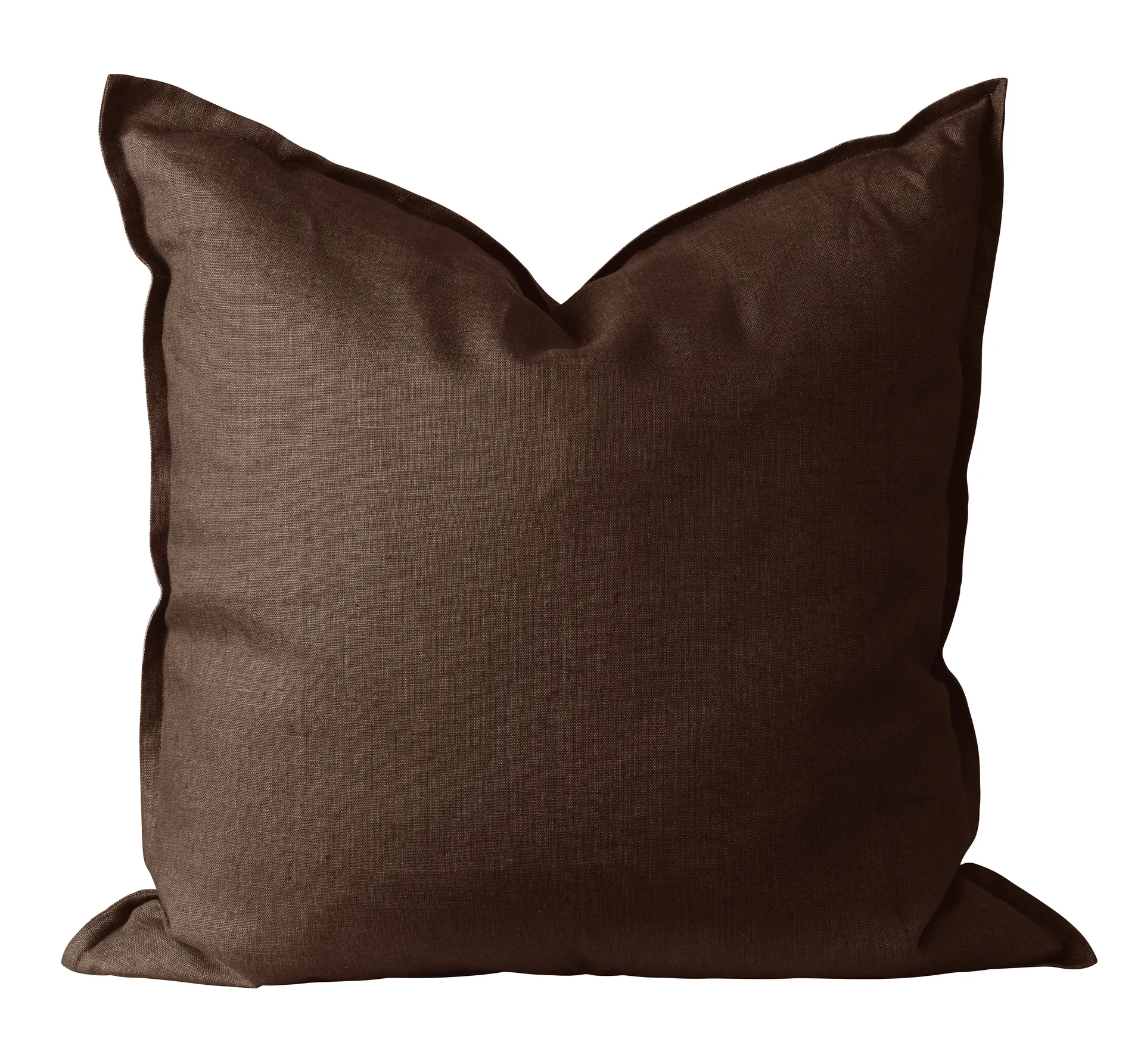 Calm putetrekk lin 50 x 50 cm, Chocolate Brown Scandi Living