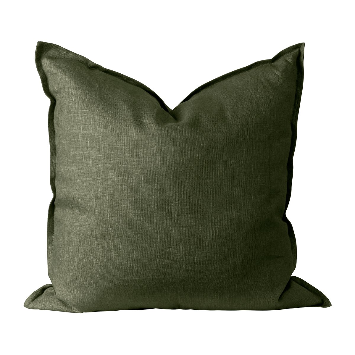 Bilde av Scandi Living Calm putetrekk lin 50 x 50 cm Forest Green
