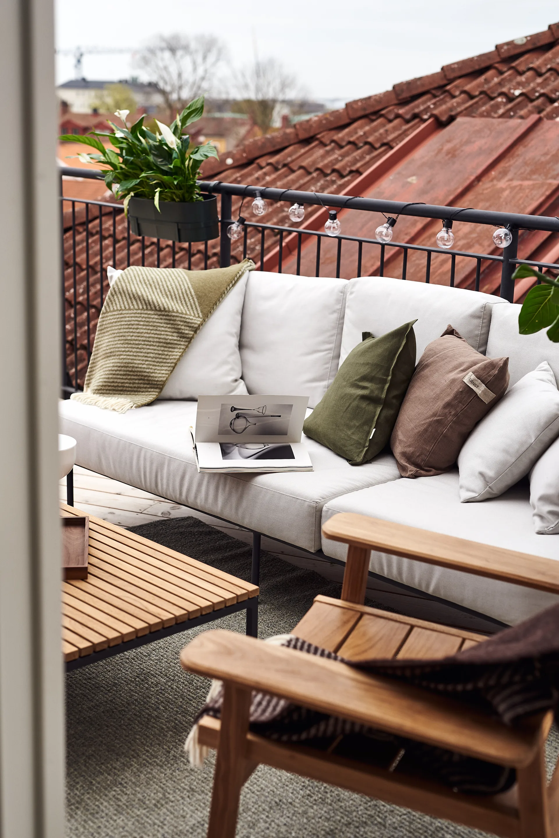 Calm putetrekk lin 50 x 50 cm, Forest Green Scandi Living