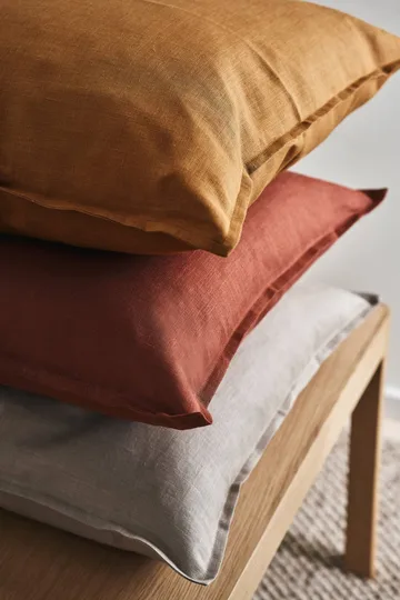 Calm putetrekk lin 50 x 50 cm - Mustard - Scandi Living