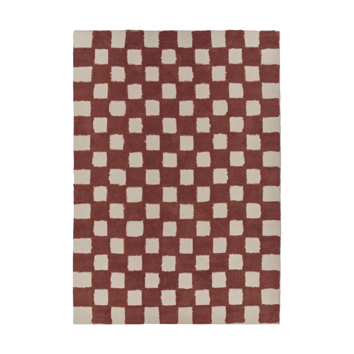 Checker Play teppe 170x240 cm - Rust - Scandi Living