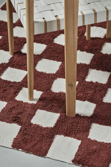 Checker Play teppe 170x240 cm - Rust - Scandi Living