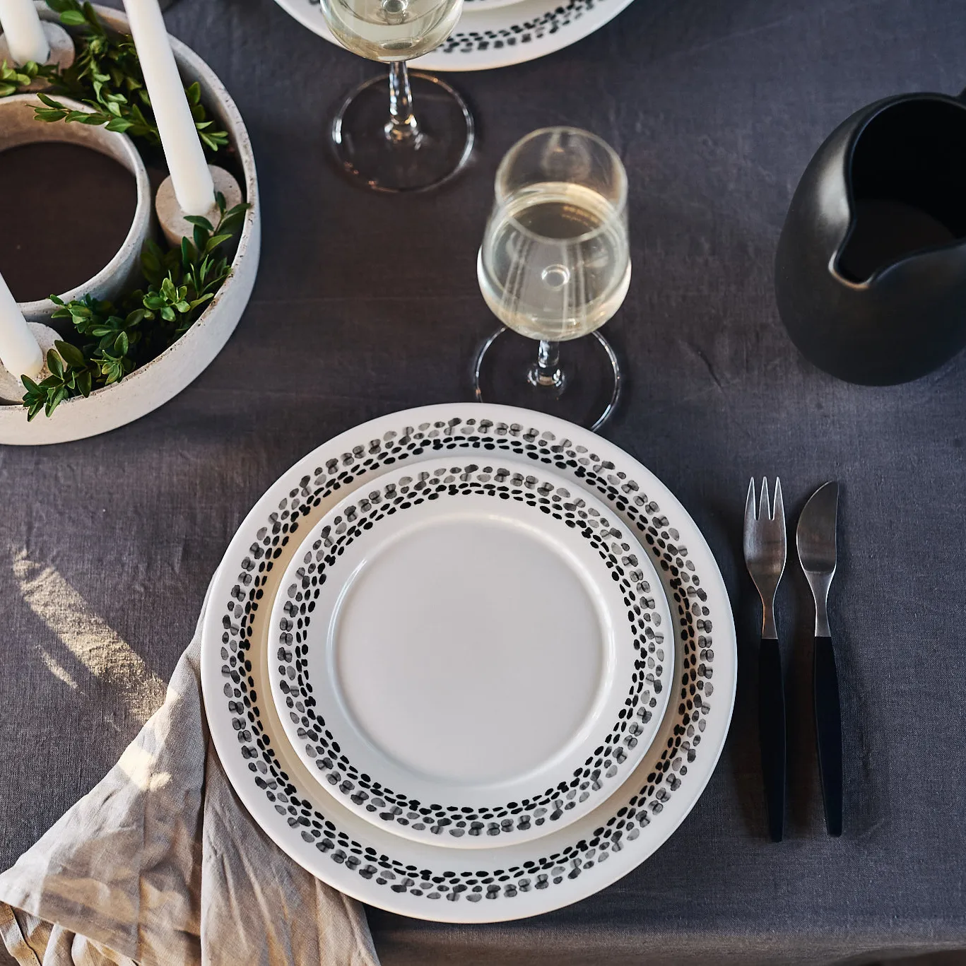 Clean linduk 145 x 350 cm , Charcoal  Scandi Living