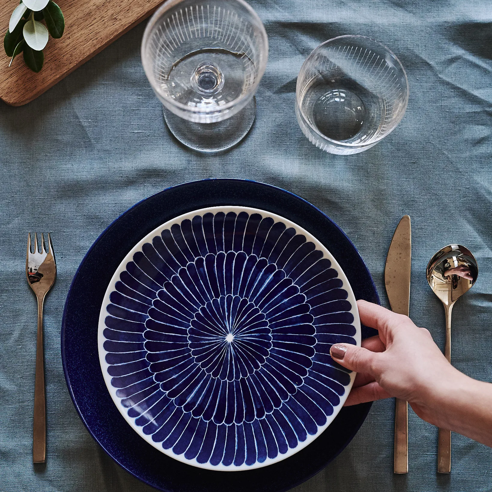 Clean linduk 145 x 350 cm , Smokey Blue Scandi Living