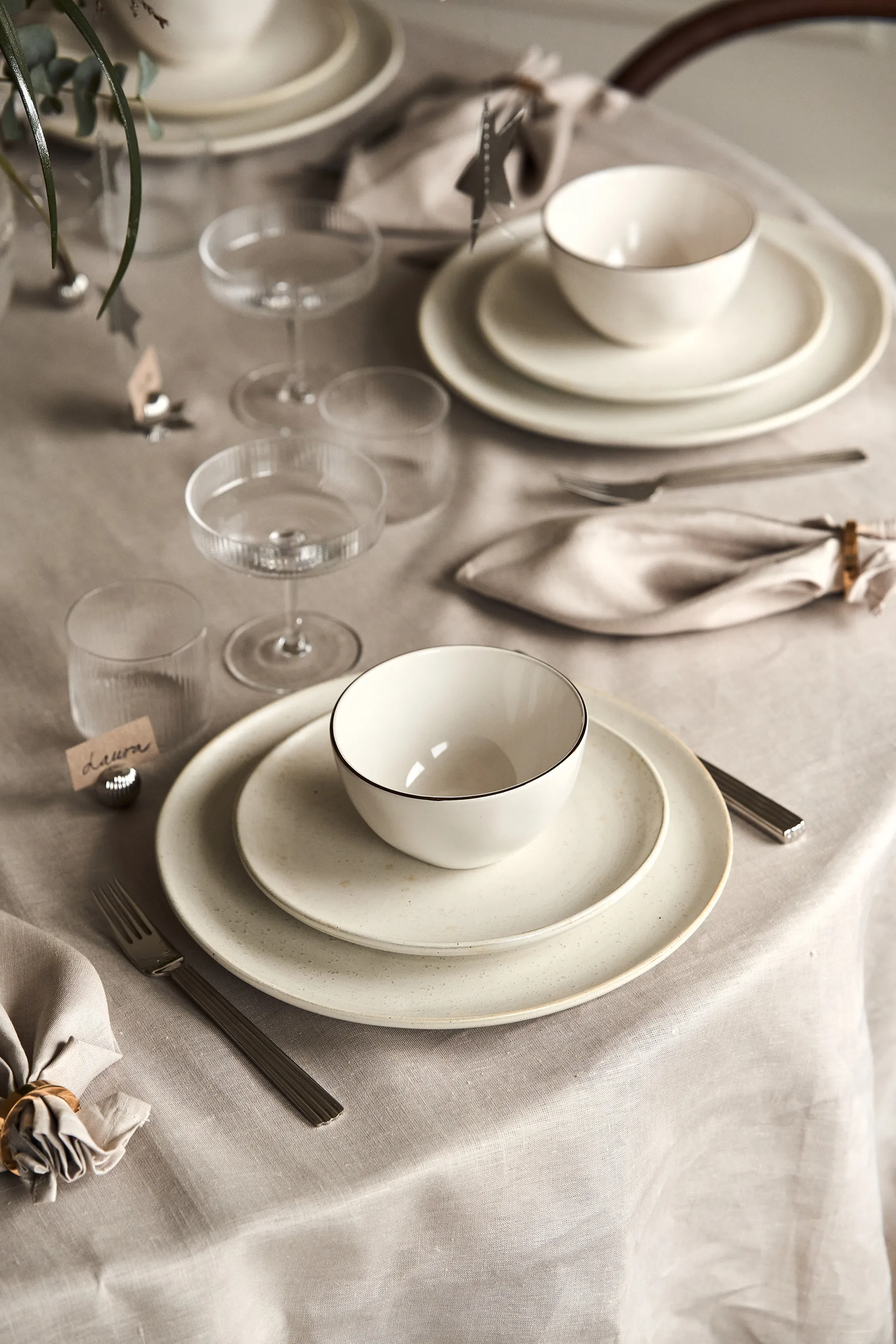 Clean servietter 45 x 45 cm 4-stk., Greige Scandi Living