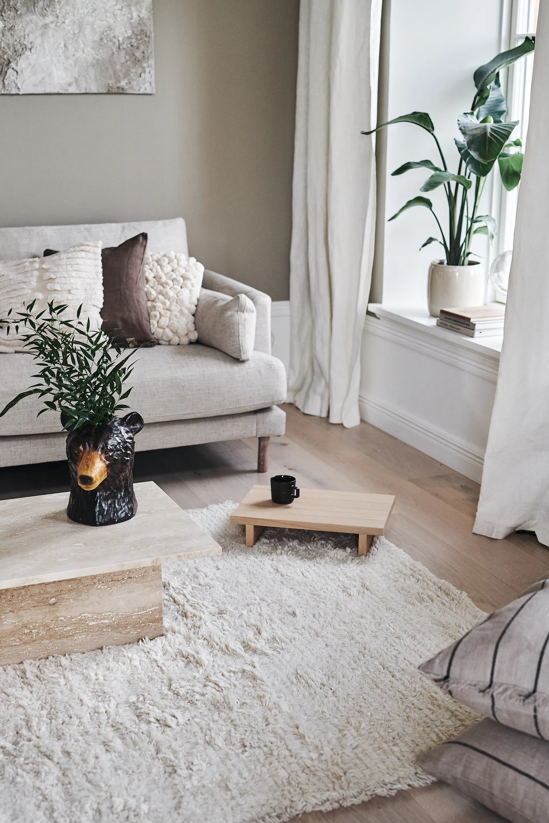 Cozy ullteppe naturhvit, 170x240 cm Scandi Living