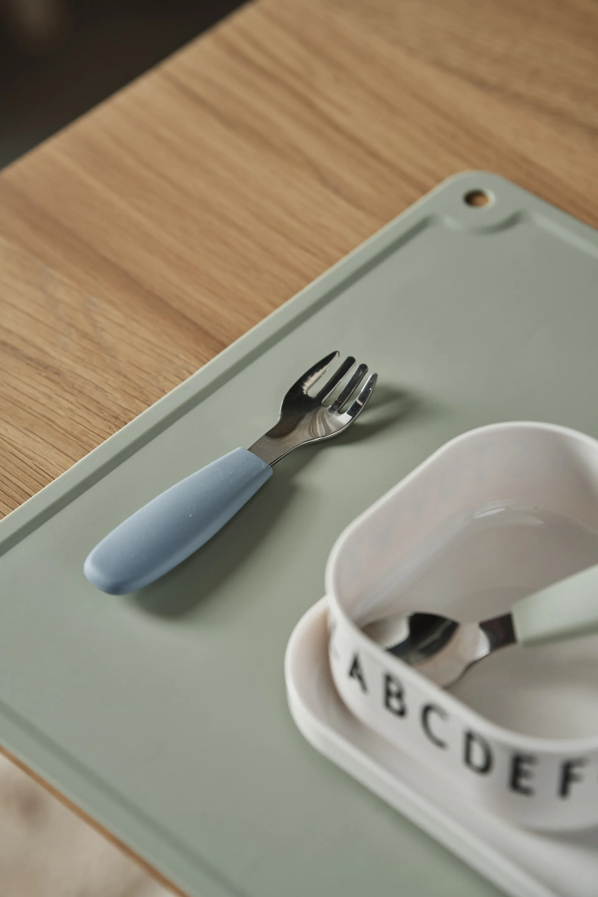 Dine bestikksett silikon 3 deler, Green-blue Scandi Living