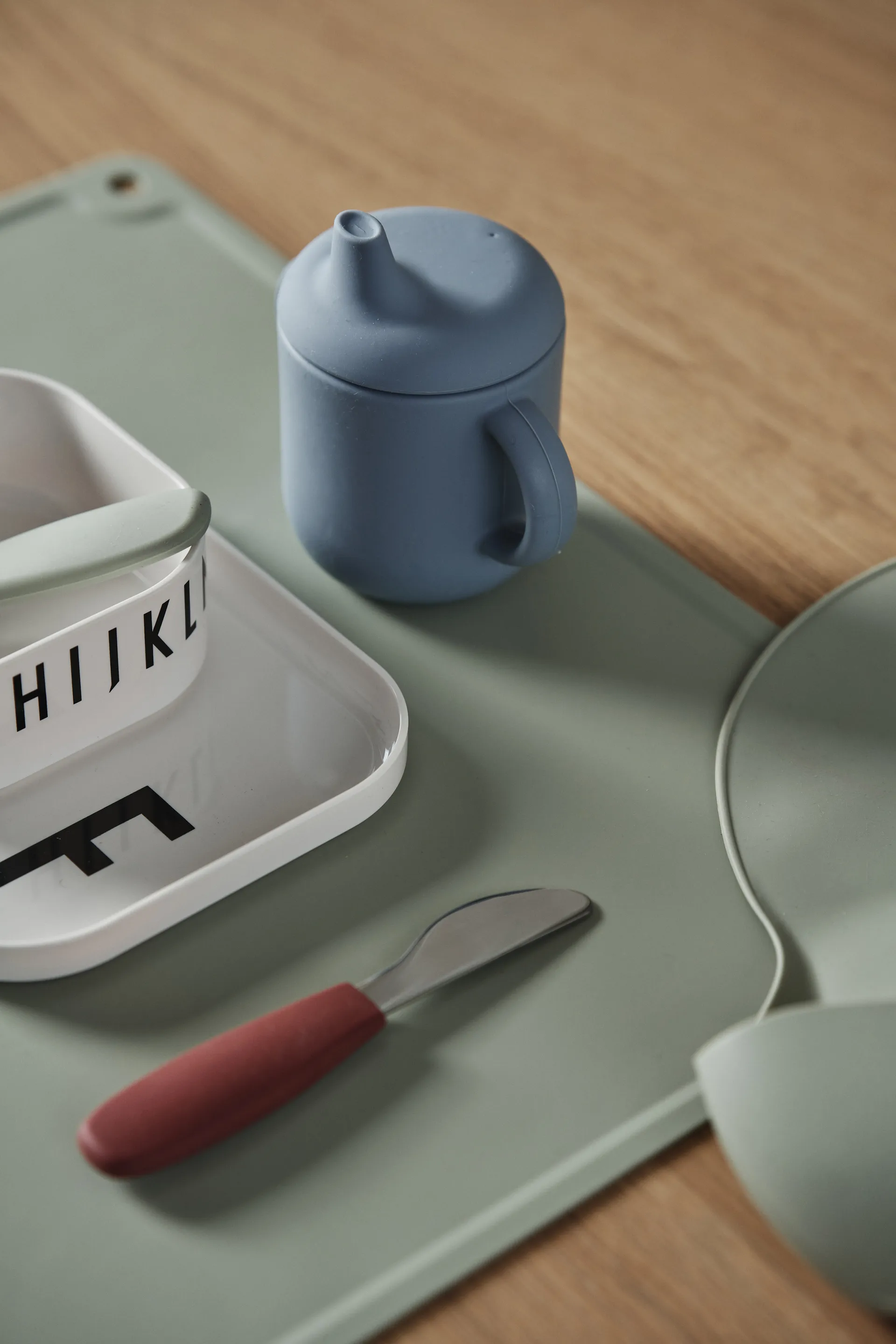 Dine bestikksett silikon 3 deler, Green-blue Scandi Living