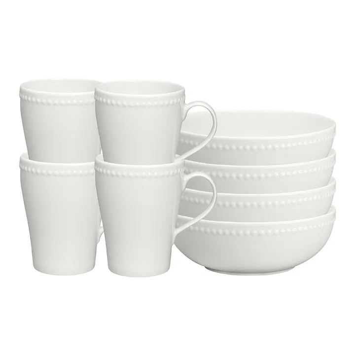 Dots frokostsett, Hvit - Scandi Living