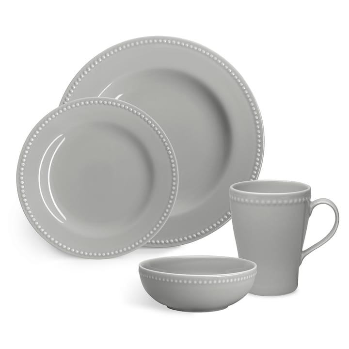Dots tallerken 28 cm 4 stk., Grått Scandi Living
