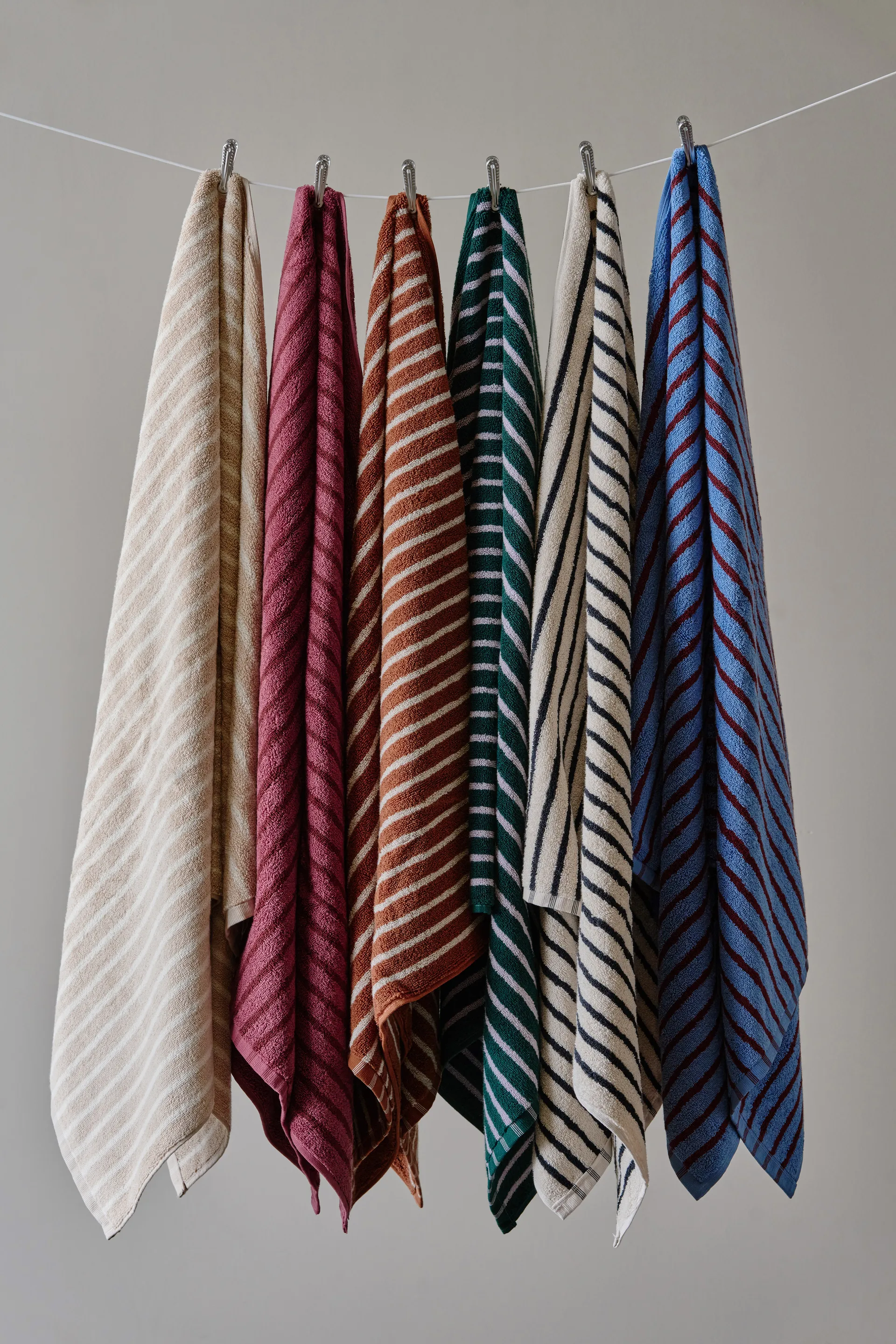 Drift badehåndkle 100x150 cm 2-pakning - Grønn-lilla Scandi Living