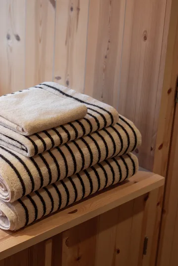 Drift badehåndkle 100x150 cm 2-pakning - Hvit-svart - Scandi Living