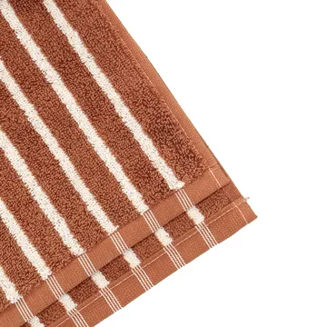 Drift badehåndkle 100x150 cm - Brun-hvit - Scandi Living