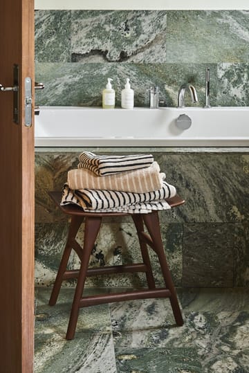 Drift badehåndkle 70x140 cm - Beige-hvit - Scandi Living