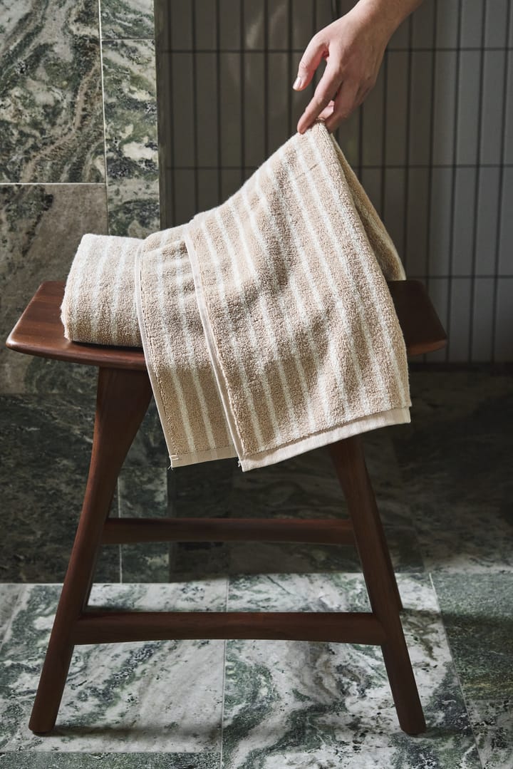 Drift badehåndkle 70x140 cm, Beige-hvit Scandi Living