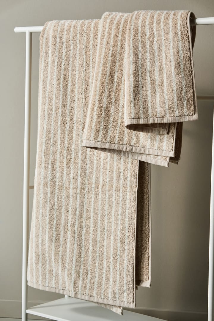 Drift badehåndkle 70x140 cm, Beige-hvit Scandi Living