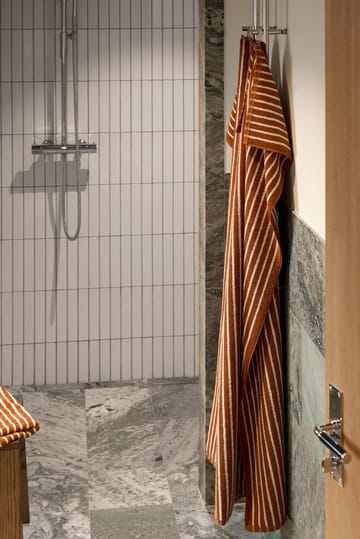 Drift badehåndkle 70x140 cm - Brun-hvit - Scandi Living