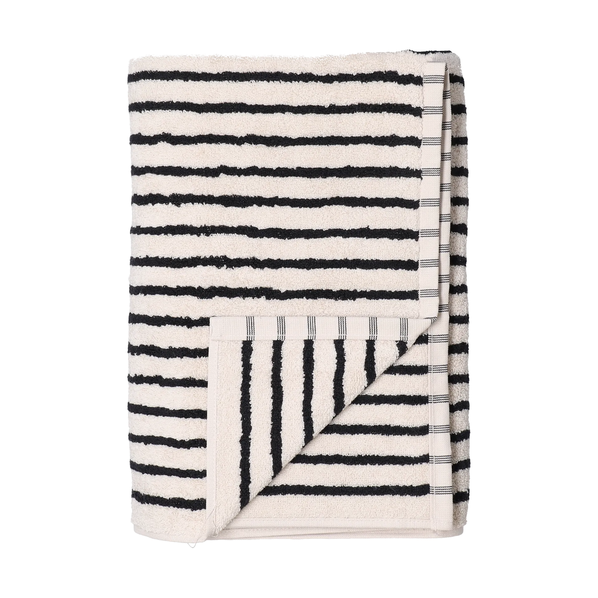 Drift badehåndkle 70x140 cm, Hvit-svart Scandi Living
