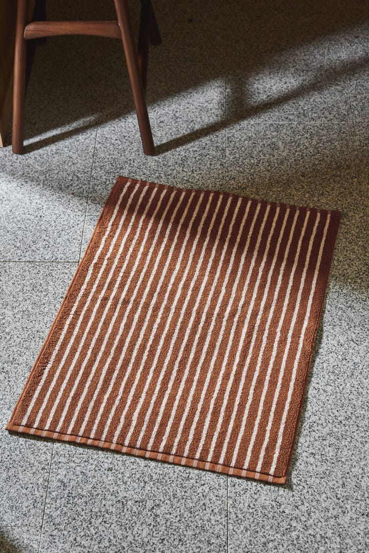 Drift baderomsmatte 50x70 cm, Brun-hvit Scandi Living