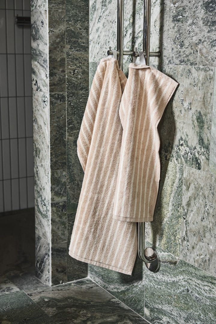 Drift håndkle 30x50 cm, Beige-hvit Scandi Living