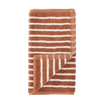 Drift håndkle 30x50 cm - Brun-hvit - Scandi Living