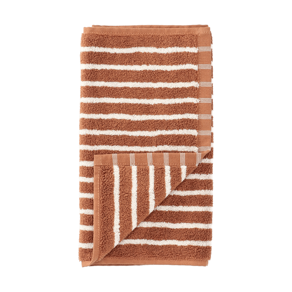 Bilde av Scandi Living Drift håndkle 30x50 cm Brun-hvit