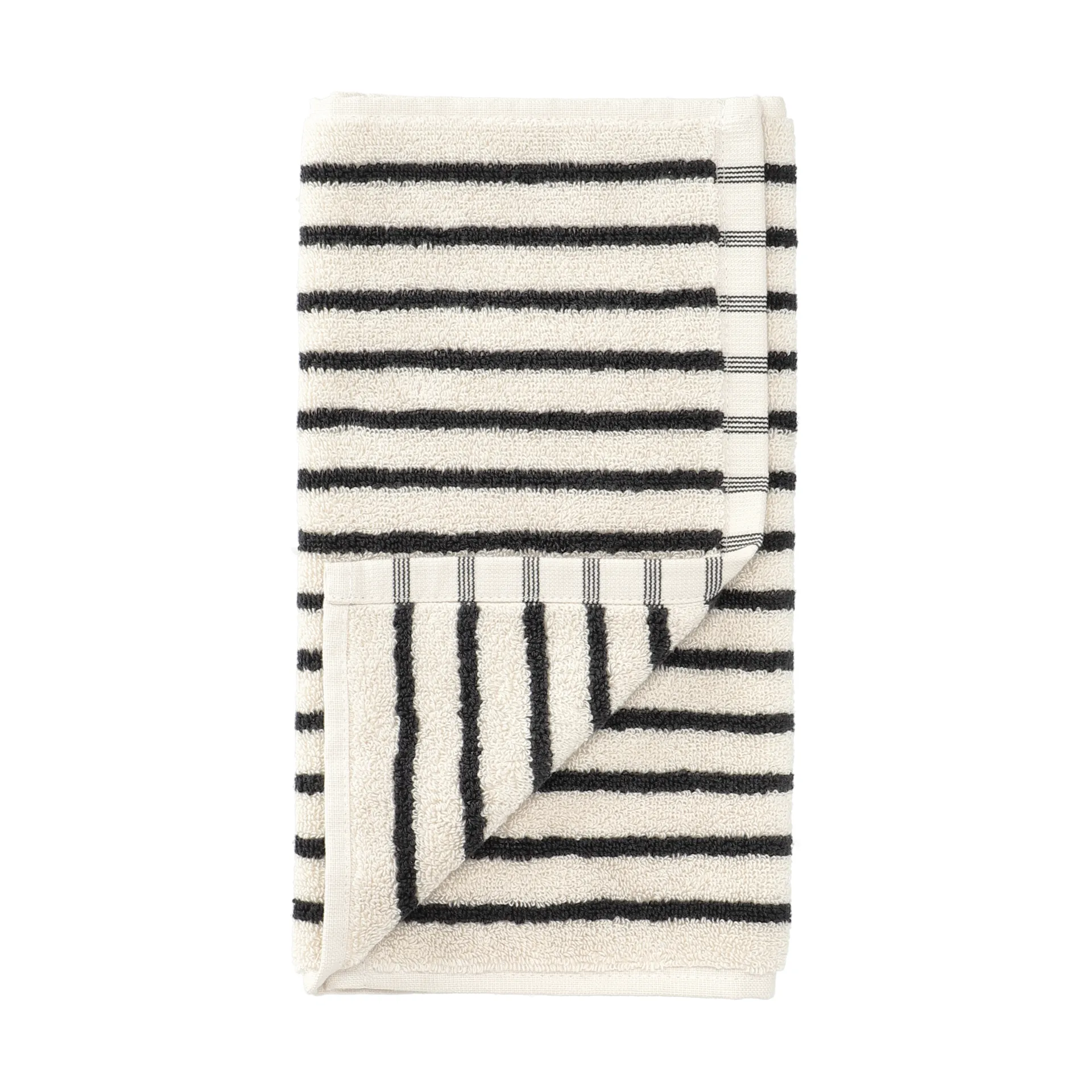 Drift håndkle 30x50 cm, Hvit-svart Scandi Living