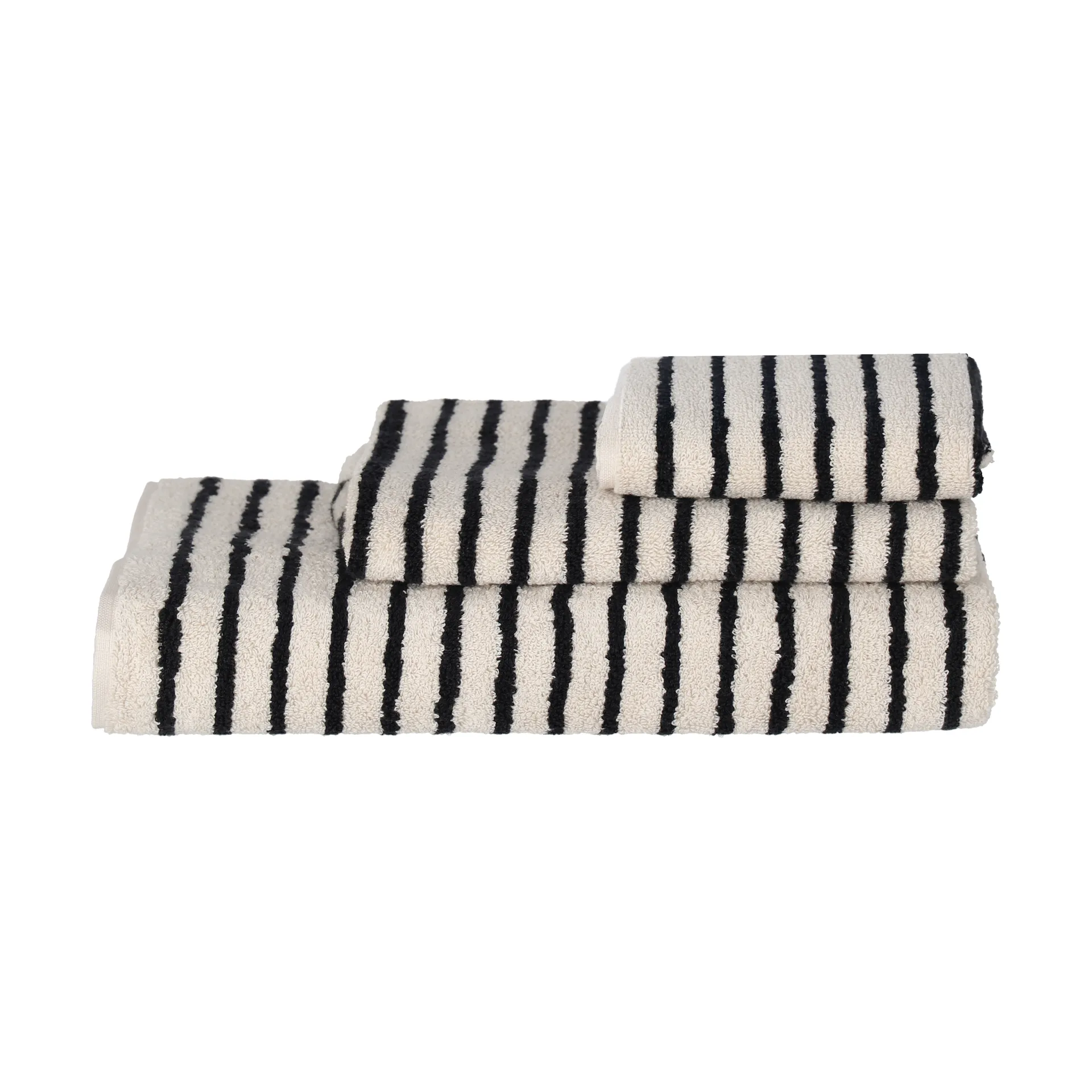 Drift håndkle 30x50 cm, Hvit-svart Scandi Living